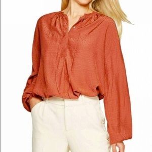 A New Day Women's Raglan Long Sleeve Tie-Front Top medium NWT